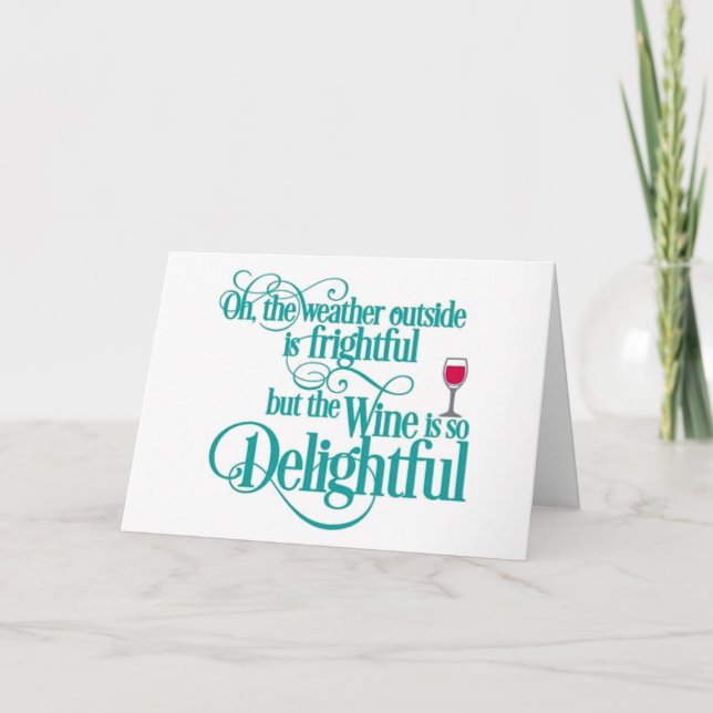 CARTES POUR FÊTES ANNUELLES ET NOUS "AVONS" APPRÉCIÉ LE VIN (Devant)