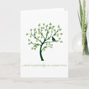 Cartes Pour Fêtes Annuelles Et un perdrix dans un poirier