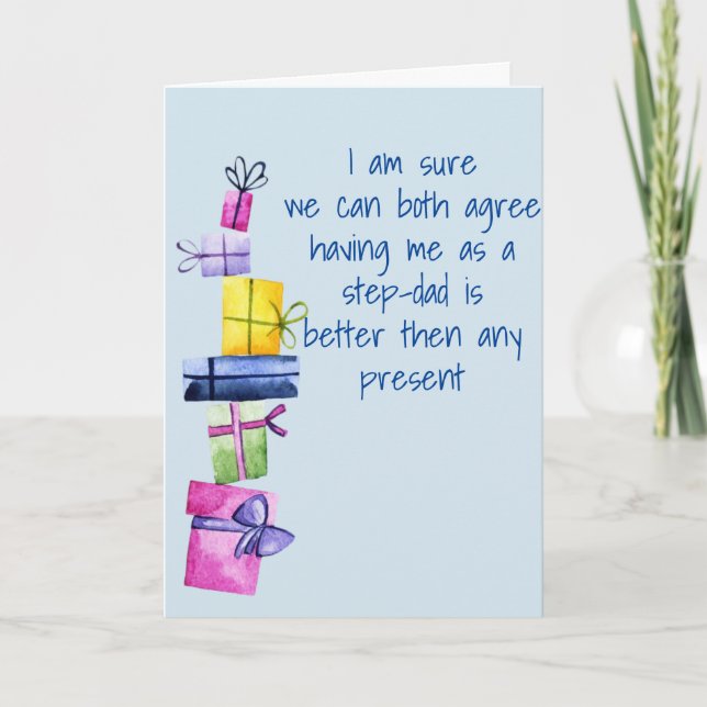 Cartes Pour Fêtes Annuelles Étape-Papa À Étape-Fils Fille-Étape Anniversaire D (Devant)