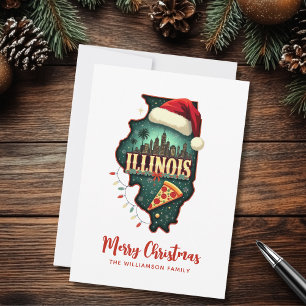 Cartes Pour Fêtes Annuelles État de l'Illinois amusement famille Noël