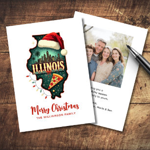 Cartes Pour Fêtes Annuelles État de l'Illinois Photo Noël