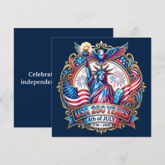 Cartes Pour Fêtes Annuelles États-Unis 250 ans 4 juillet 1776-2026