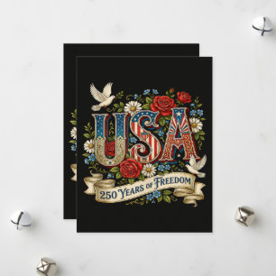 Cartes Pour Fêtes Annuelles États-Unis Amérique 1776-2026 250 Ans de Liberté