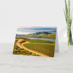 Cartes Pour Fêtes Annuelles États-Unis, Washington, lac Chelan. Benson Vineyar