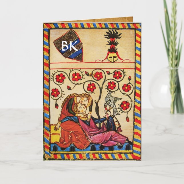 CARTES POUR FÊTES ANNUELLES ETERNAL LOVE VALENTINE'S DAY PARCHMENT MONOGRAM (Devant)