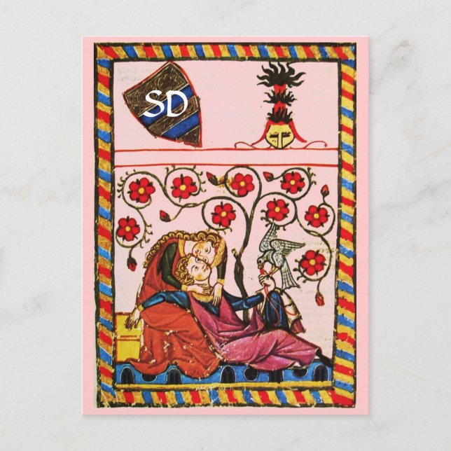 CARTES POUR FÊTES ANNUELLES ETERNAL LOVE VALENTINE'S DAY PARCHMENT MONOGRAM (Devant)