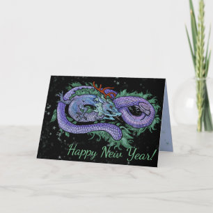 Cartes Pour Fêtes Annuelles Eternité du dragon oriental