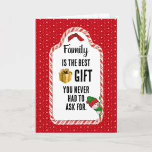 Cartes Pour Fêtes Annuelles Étiquette de cadeau de Noël pour la famille 