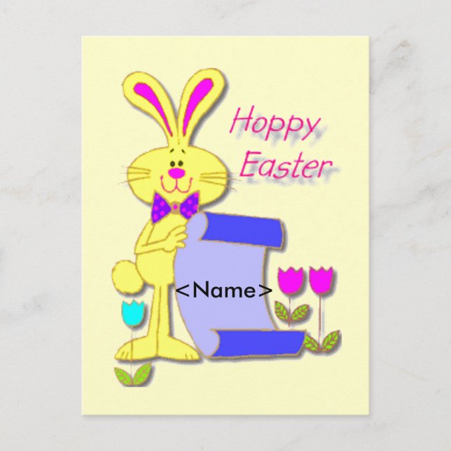 Cartes Pour Fêtes Annuelles Étiquette de nom de Pâques (Devant)