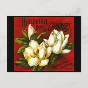 Cartes Pour Fêtes Annuelles Étiquette vintage de caisse de marque de magnolia