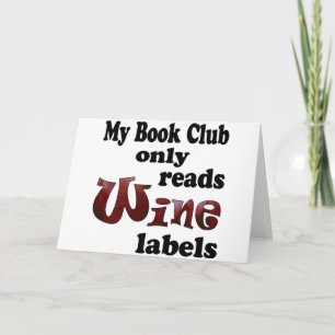 Cartes Pour Fêtes Annuelles Étiquettes de vin pour club de lecture