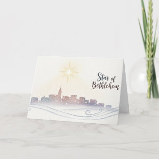 Cartes Pour Fêtes Annuelles Étoile de Bethléem Art de la Nativité de Noël sur