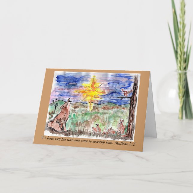 Cartes Pour Fêtes Annuelles Étoile de Chistmas de 2:2 de Mathew (Devant)