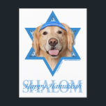 Cartes Pour Fêtes Annuelles Étoile de David de Hanoukka - golden retriever -<br><div class="desc">Ce qui pourrait faire dire Hanoukka heureux plus d'amusement qu'ayant ce chien de golden retriever porter un Yamaka entouré par l'étoile de David. Cette conception lunatique de vacances sera sûre d'enchanter vos amis et famille aussi bien que d'autres amoureux de les chiens. Cette conception est disponible dans plus de 100...</div>