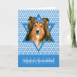 Cartes Pour Fêtes Annuelles Étoile de David de Hanoukka - Sheltie