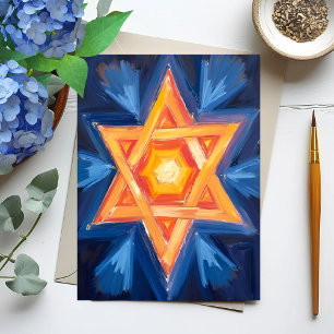 Cartes Pour Fêtes Annuelles Étoile de David Hanukkah Juif
