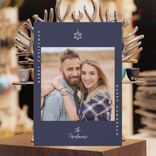 Cartes Pour Fêtes Annuelles Étoile de David sur l'arbre de Noël