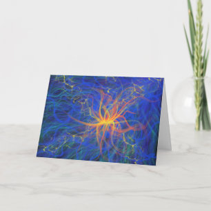 Cartes Pour Fêtes Annuelles Étoile de feu de Noël Art chrétien et verset bibli