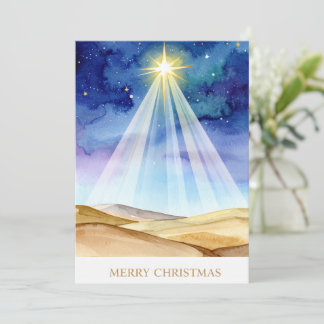 Cartes Pour Fêtes Annuelles Étoile de la nuit de Bethléem Joyeux Noël Vacances