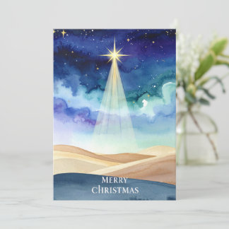 Cartes Pour Fêtes Annuelles Étoile de la nuit de Bethléem Joyeux Noël Vacances