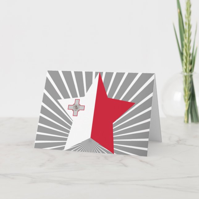 Cartes Pour Fêtes Annuelles Étoile de Malte (Devant)