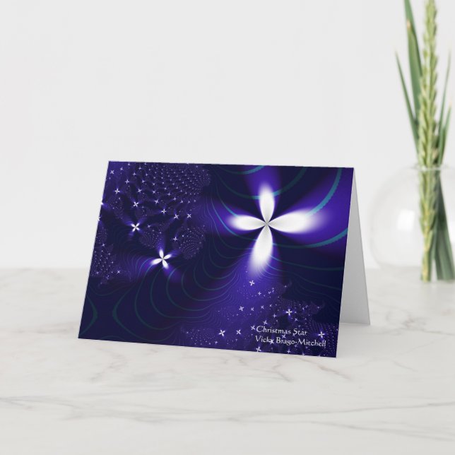 Cartes Pour Fêtes Annuelles Étoile de Noël (Devant)