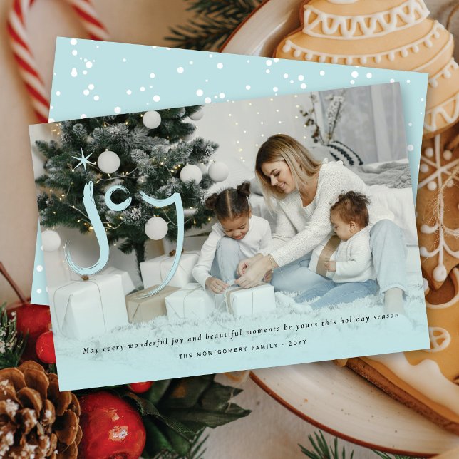 Cartes Pour Fêtes Annuelles Étoile de Noël en calligraphie de joie brossée ble (Créateur téléchargé)