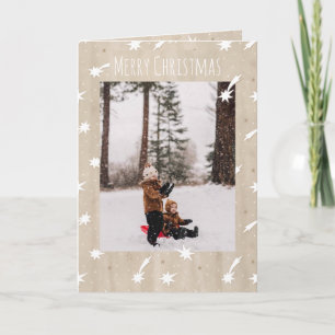 Cartes Pour Fêtes Annuelles Étoile de Noël en papier artisanat rustique pour p