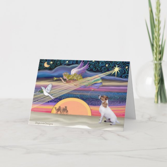 Cartes Pour Fêtes Annuelles Étoile de Noël - Jack Russell Terrier (Devant)