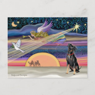 Cartes Pour Fêtes Annuelles Étoile de Noël - Miniature Pinscher 1