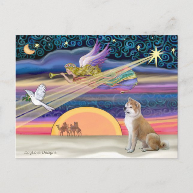 Cartes Pour Fêtes Annuelles Étoile de Noël - Shiba Inu (Devant)
