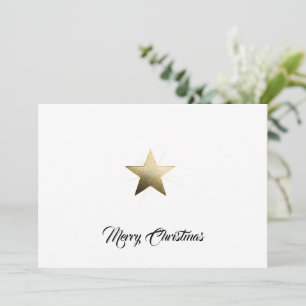 Cartes Pour Fêtes Annuelles Étoile dorée élégante avec une lueur délicate Mini