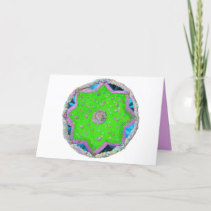 Cartes Pour Fêtes Annuelles Étoile florale à 8 branches pour l'Aïd