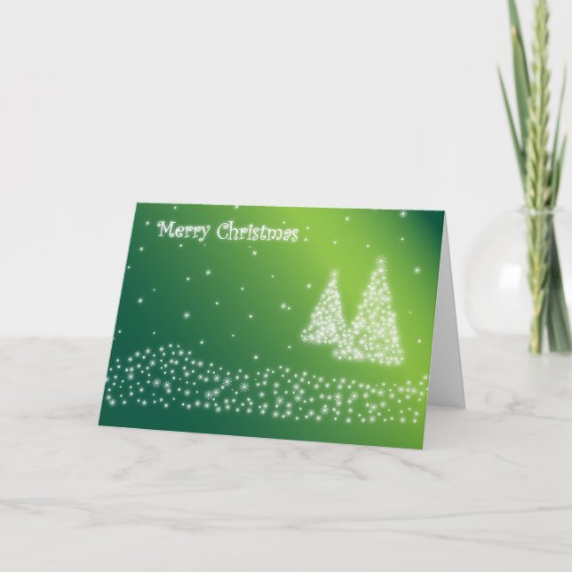 Cartes Pour Fêtes Annuelles ÉTOILE personnalisée MERRY CHRISTMAS SAISON'S GREE (Devant)