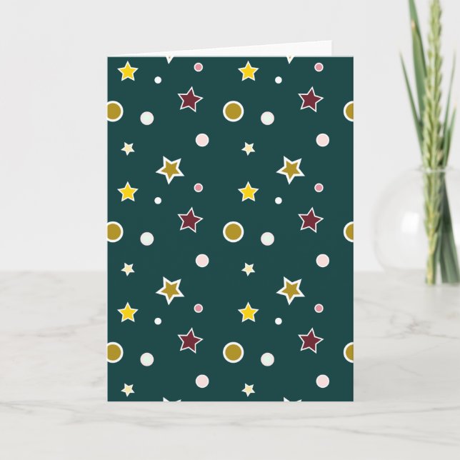 Cartes Pour Fêtes Annuelles Étoiles (Devant)