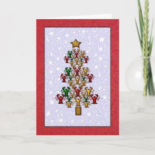 Cartes Pour Fêtes Annuelles Étoiles d'arbre de Noël de homard d'écrevisses