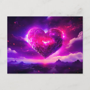Cartes Pour Fêtes Annuelles Étoiles de nébuleuse Romance du cœur céleste
