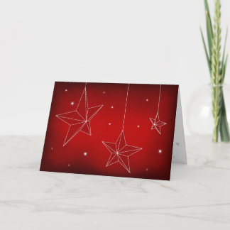 Cartes Pour Fêtes Annuelles Étoiles de Noël en rouge