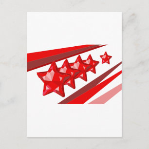 Cartes Pour Fêtes Annuelles étoiles de Noël rouges brillantes