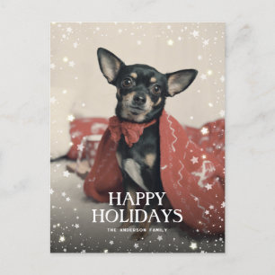 Cartes Pour Fêtes Annuelles Étoiles de photo personnalisées Neige Joyeuses Fêt