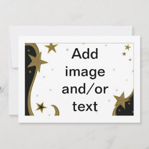 Cartes Pour Fêtes Annuelles Étoiles dorées de Noël, mariage et anniversaire Ph