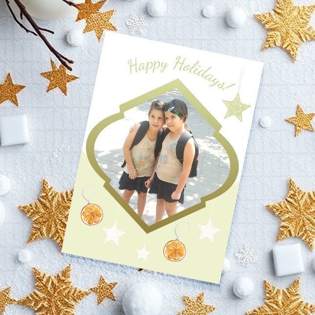 Cartes Pour Fêtes Annuelles Étoiles Personnalisées Modernes Et Aquarelle Orang (Créateur téléchargé)