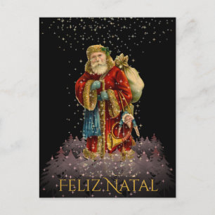 Cartes Pour Fêtes Annuelles Étoiles vintages de Père Noël Brésil de Noël natal