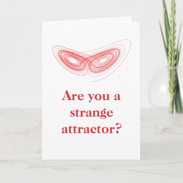 Cartes Pour Fêtes Annuelles Étrange Attracteur - Physique Math Joke Valentine (Devant)