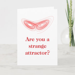 Cartes Pour Fêtes Annuelles Étrange Attracteur - Physique Math Joke Valentine
