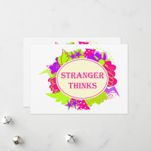 Cartes Pour Fêtes Annuelles Étranger pense citation dans le style d'une émissi