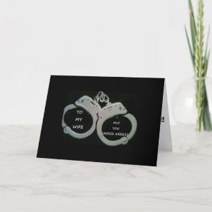 CARTES POUR FÊTES ANNUELLES ÊTRE MA "FEMME" DE VALENTINE OU SOUS ARRESTATION