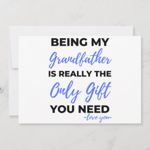 Cartes Pour Fêtes Annuelles Être mon grand-père est vraiment le seul cadeau bl