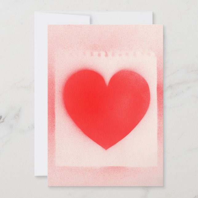 Cartes Pour Fêtes Annuelles Être mon Valentin note de cœur rouge (Devant)