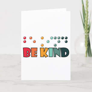 Cartes Pour Fêtes Annuelles Être un peu littéraire en braille Sensibilisation